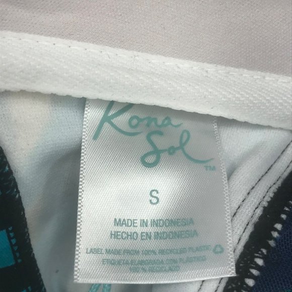 Kona Sol Women's Size Small 4-6 Strapless Twist Bandeau Flyaway Tankini Top New - Picture 5 of 13